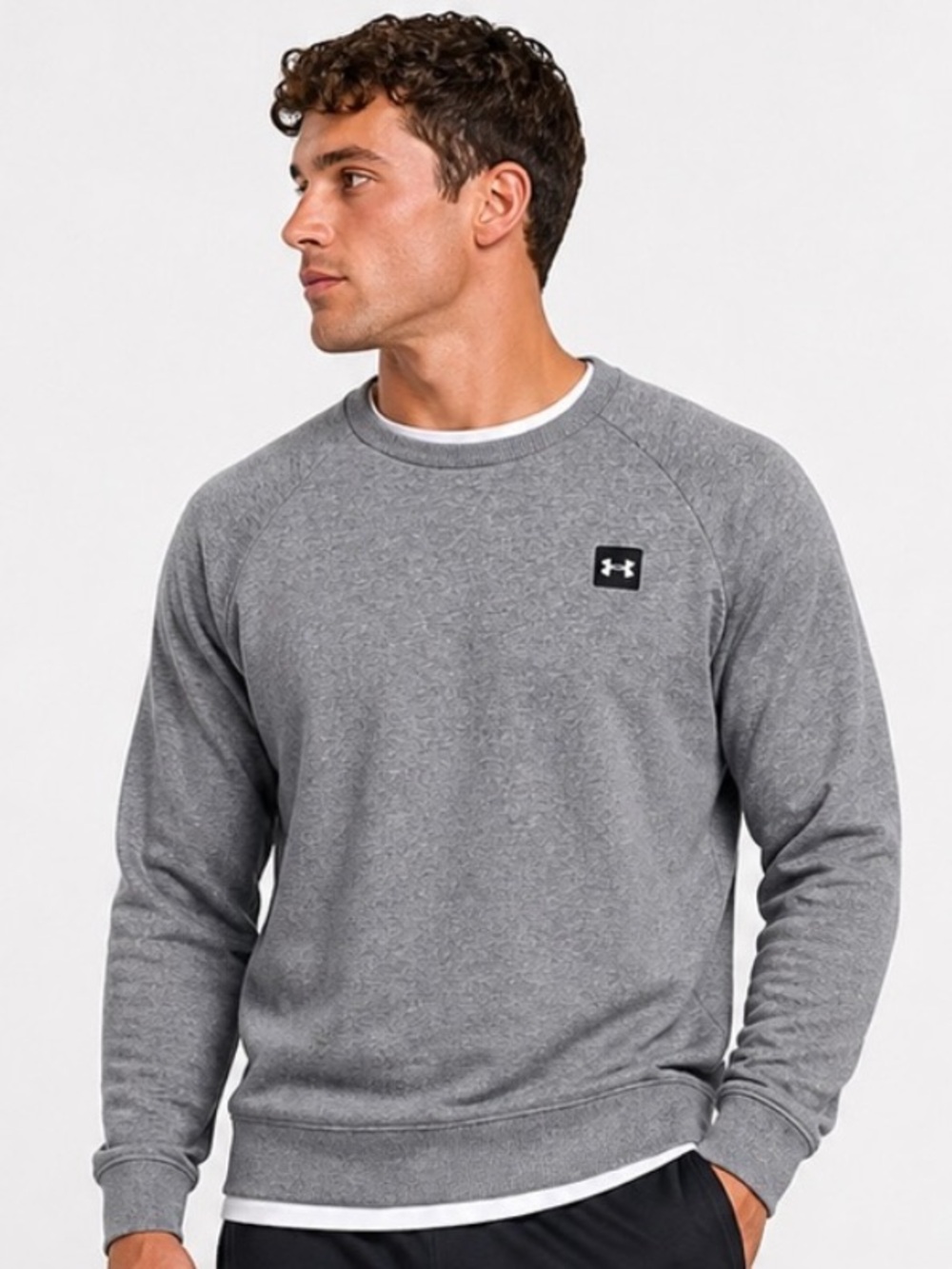 Under Armour Rival Fleece Crewneck Sweatshirt Gray Men’s Medium